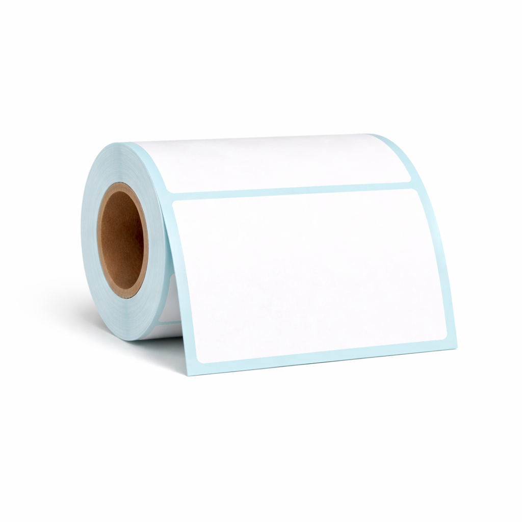 Roll of white 100 × 60 mm direct thermal labels