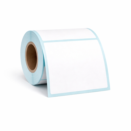 Roll of white 100 × 80 mm direct thermal labels