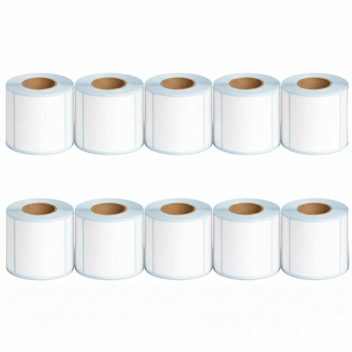 Ten rolls of 100 × 100 mm shipping labels