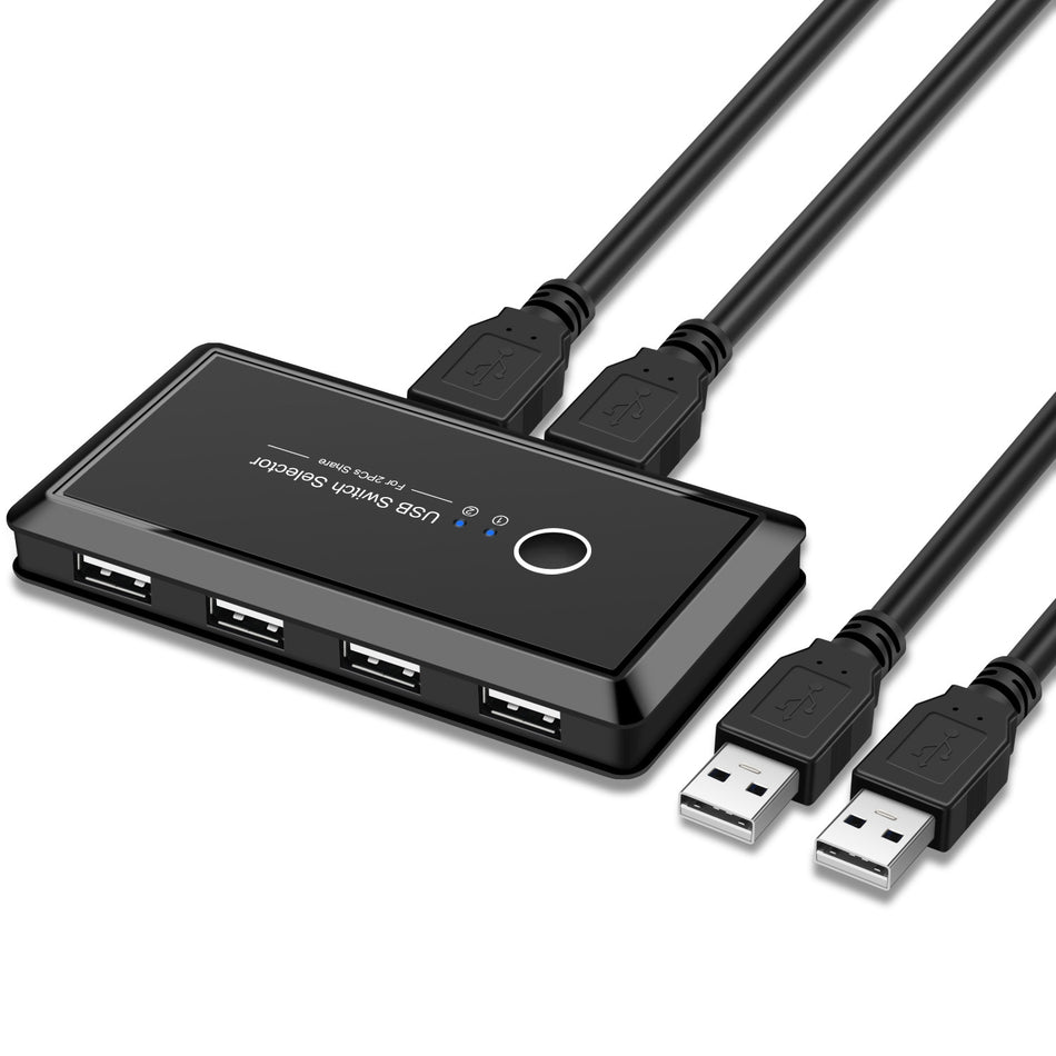 USB 2.0 Sharing Switch with 2-In 4-Out Hub