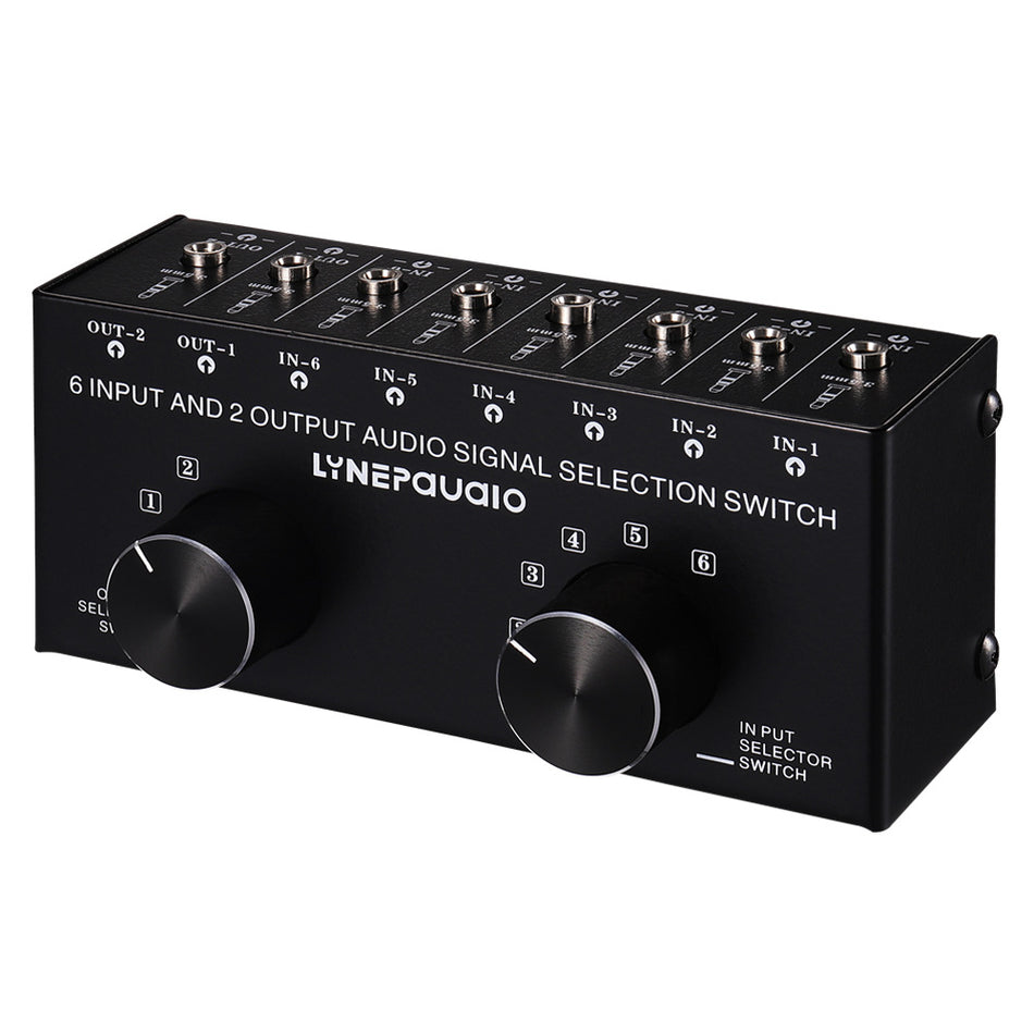 Bi-Directional 6x2 Way 3.5mm Stereo Audio Switch