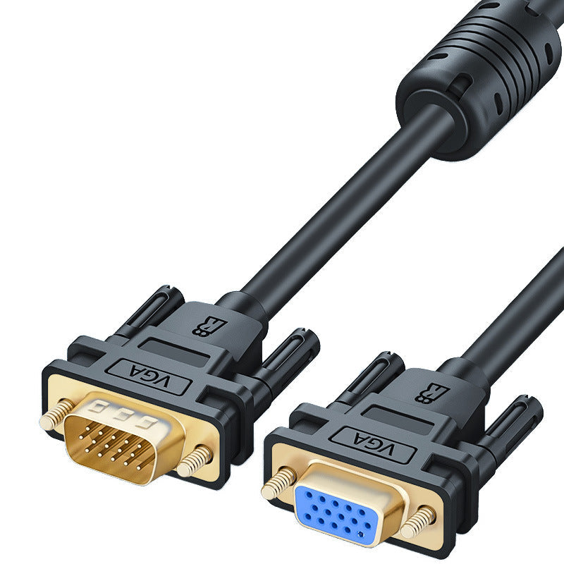 VGA Extension Cable Male to Female with Double Shielding and Ferrite Cores