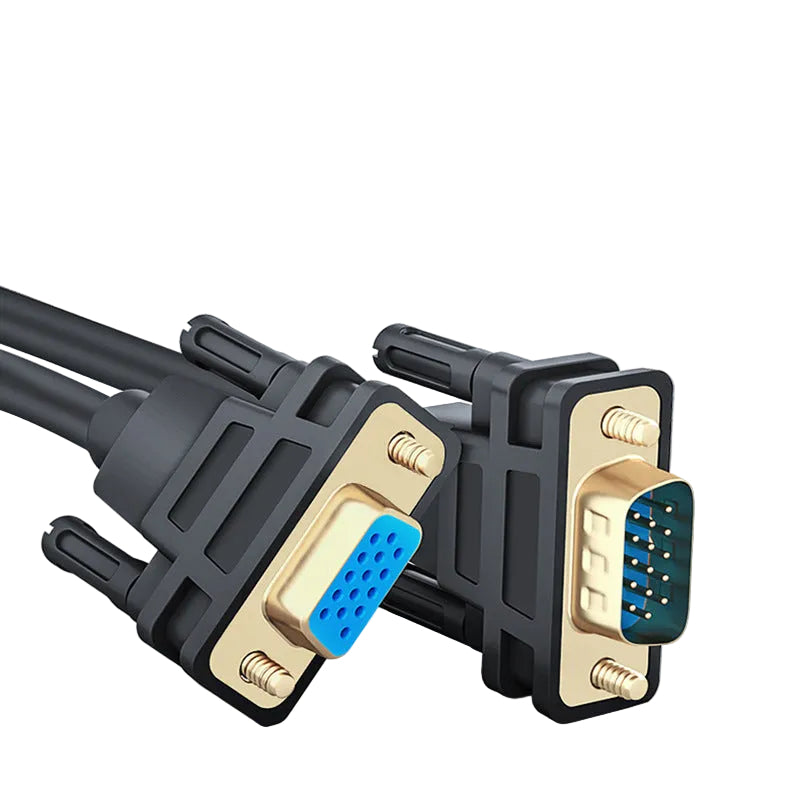 VGA Extension Cable Male to Female with Double Shielding and Ferrite Cores