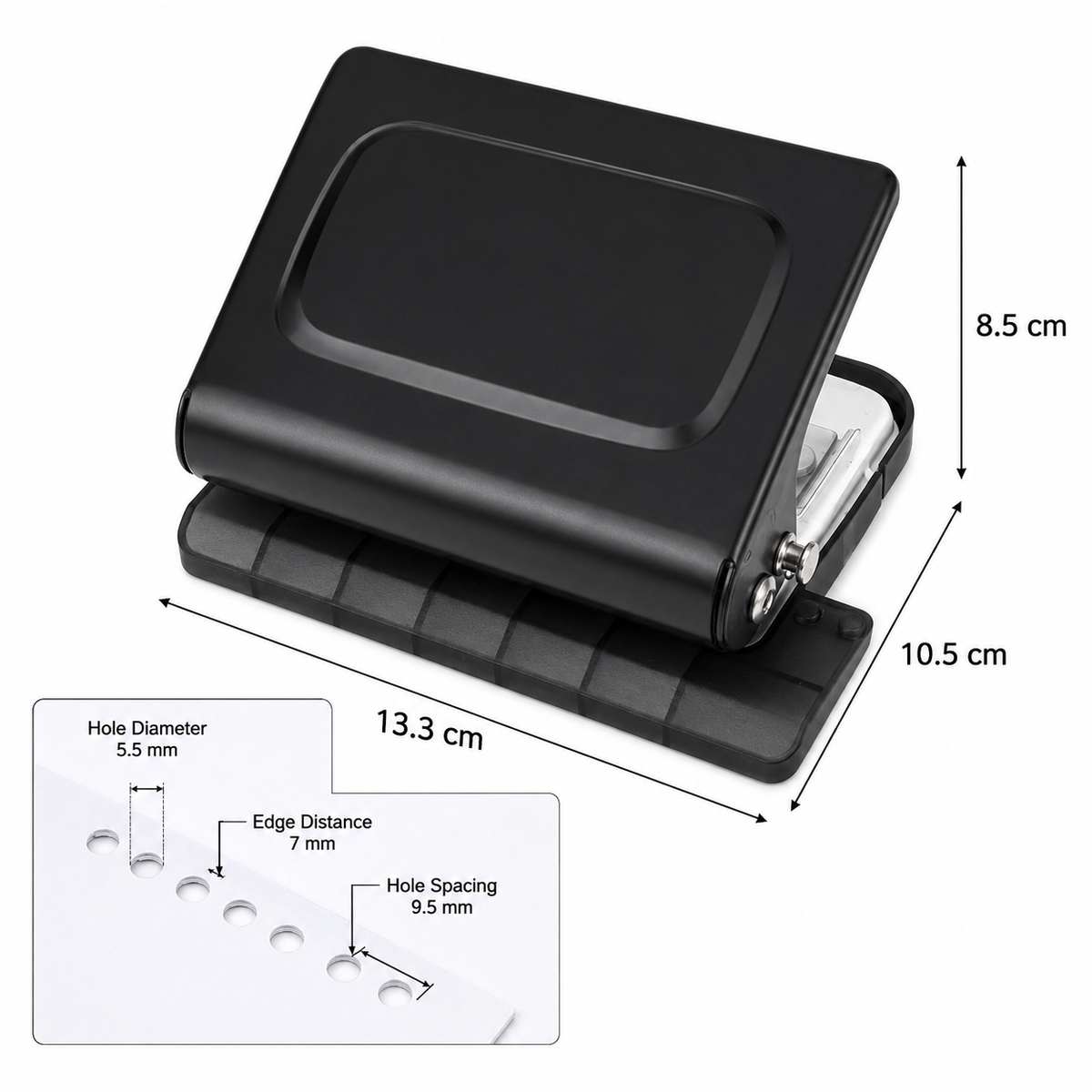 10-Hole Manual Paper Punch for A4 B5 A5 Binders – product image 2