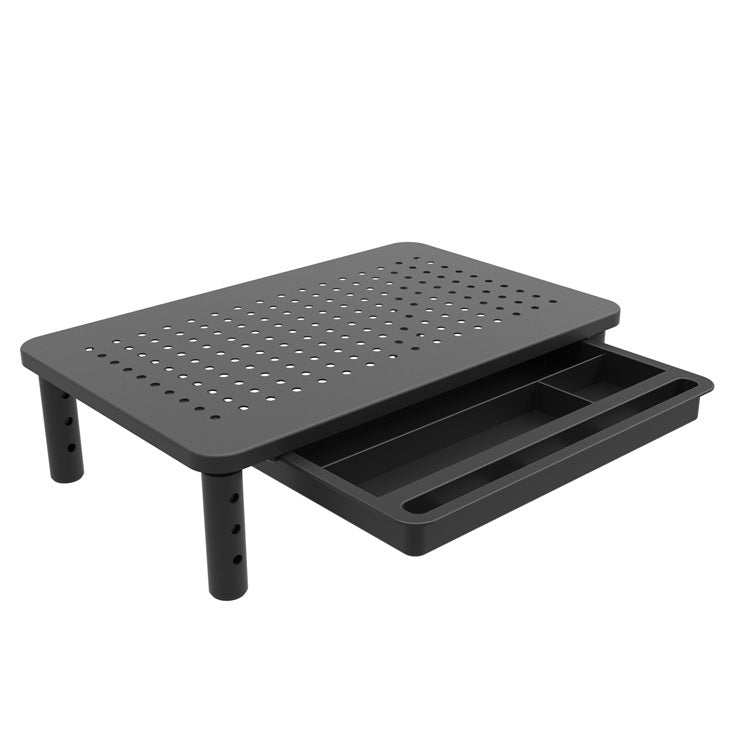 Adjustable Monitor Stand Riser with Storage Drawer
