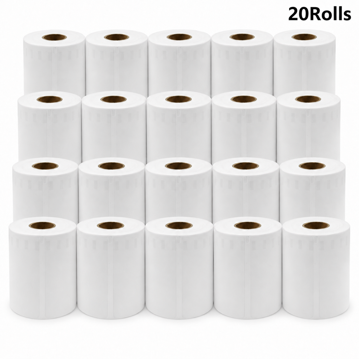 Twenty rolls of 4 x 6 direct thermal shipping labels