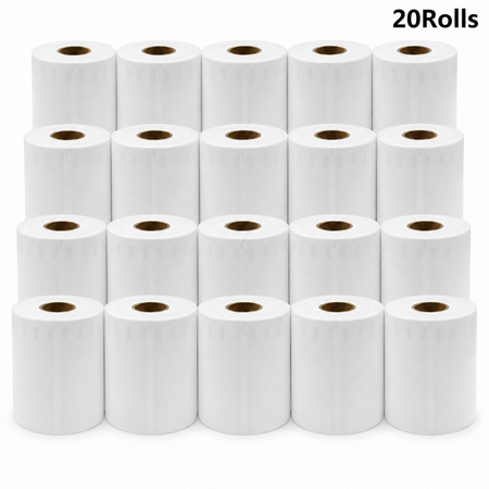 Twenty rolls of 4 x 6 direct thermal shipping labels
