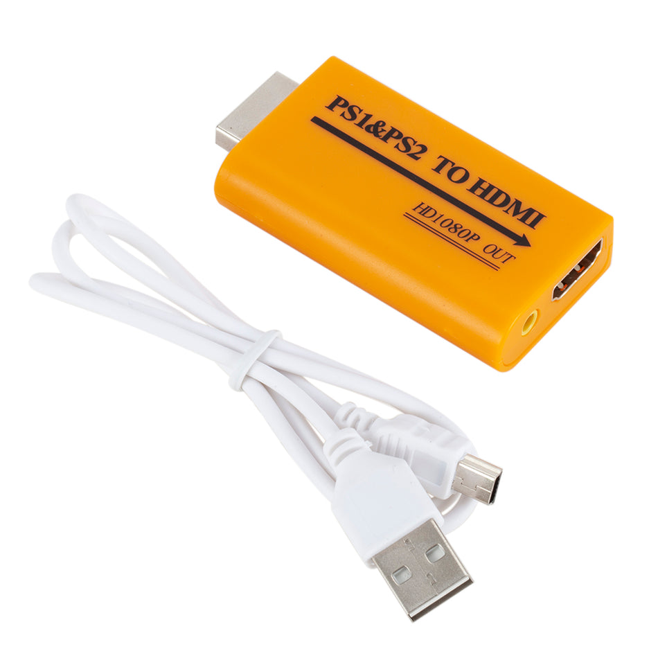 PS1 & PS2 to HDMI Video Converter Composite AV to HDMI HD Adapter