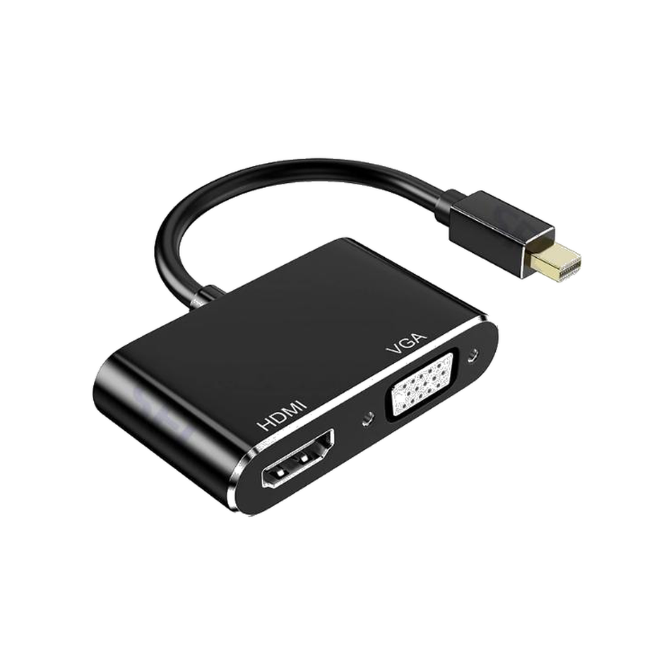 Mini DisplayPort to HDMI & VGA Adapter Cable – Supports 4K & Full HD Output
