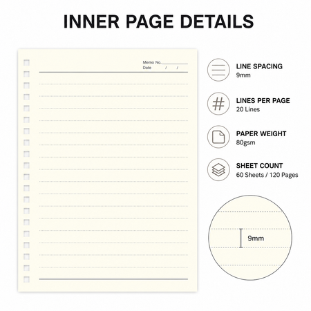 9 Pack A5 Spiral Notebooks – Thick Ruled Kraft Paper Journals – product image 5
