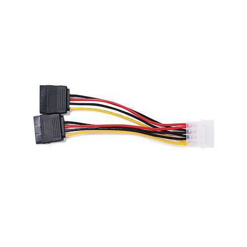 4-Pin Molex to Dual 15-Pin SATA Power Splitter Adapter Cable – SATA 2 / SATA 3 Compatible