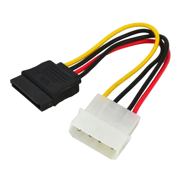 4-Pin Molex to 15-Pin SATA Power Adapter Cable – SATA 2 / SATA 3 Compatible
