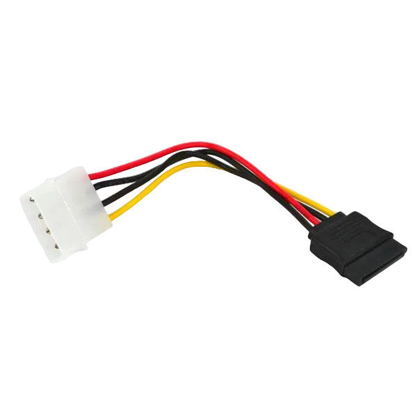 4-Pin Molex to 15-Pin SATA Power Adapter Cable – SATA 2 / SATA 3 Compatible