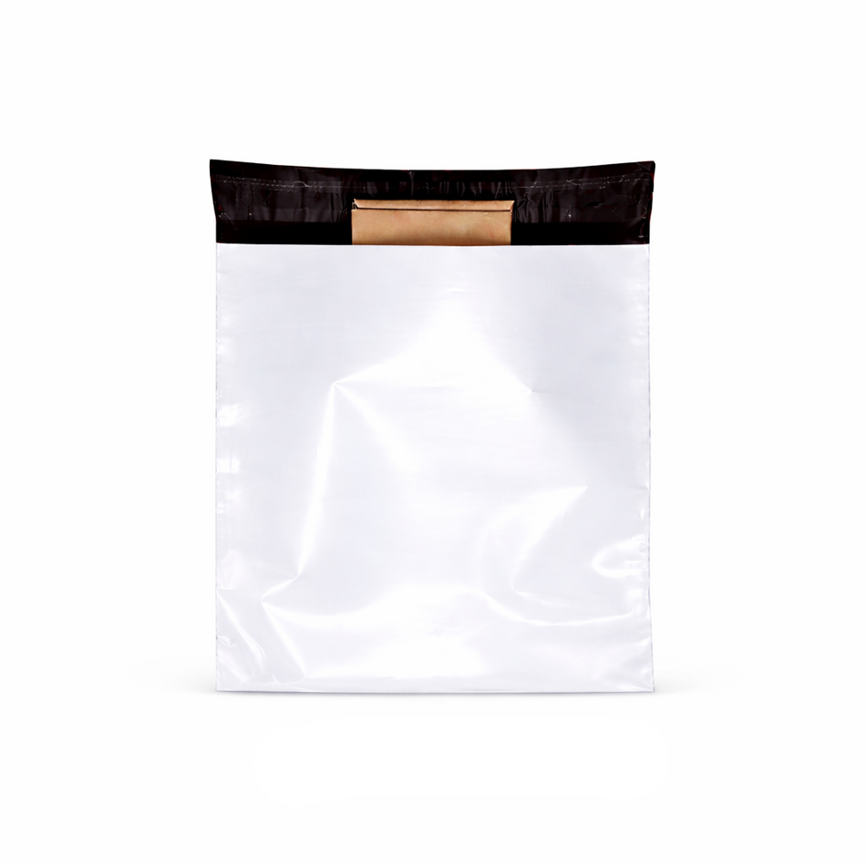 #04B 380x480mm Poly Mailer Self Seal Courier Mailing Bag White