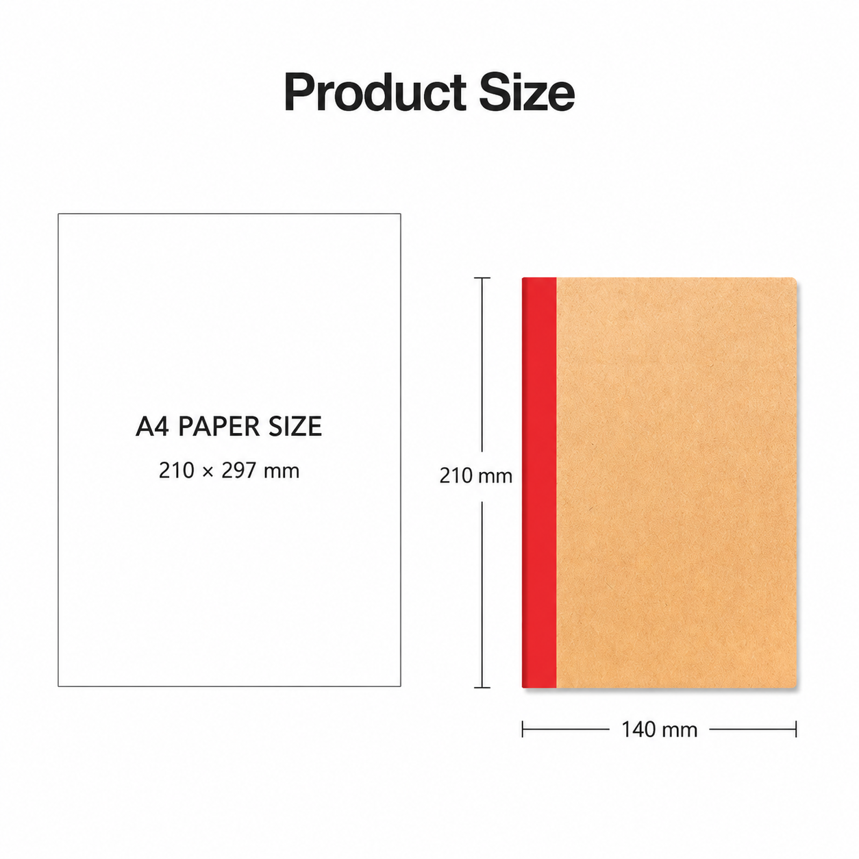 A5 Kraft Paper Stitch-Bound Notebook – product image 6