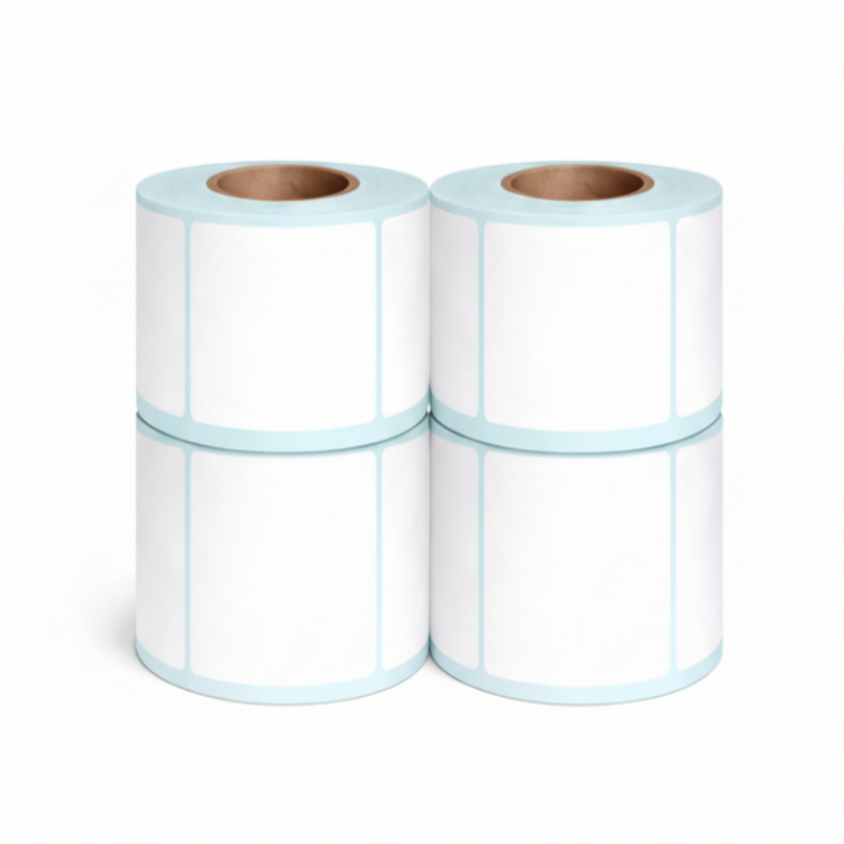 Four rolls of 50 × 40mm white direct thermal labels