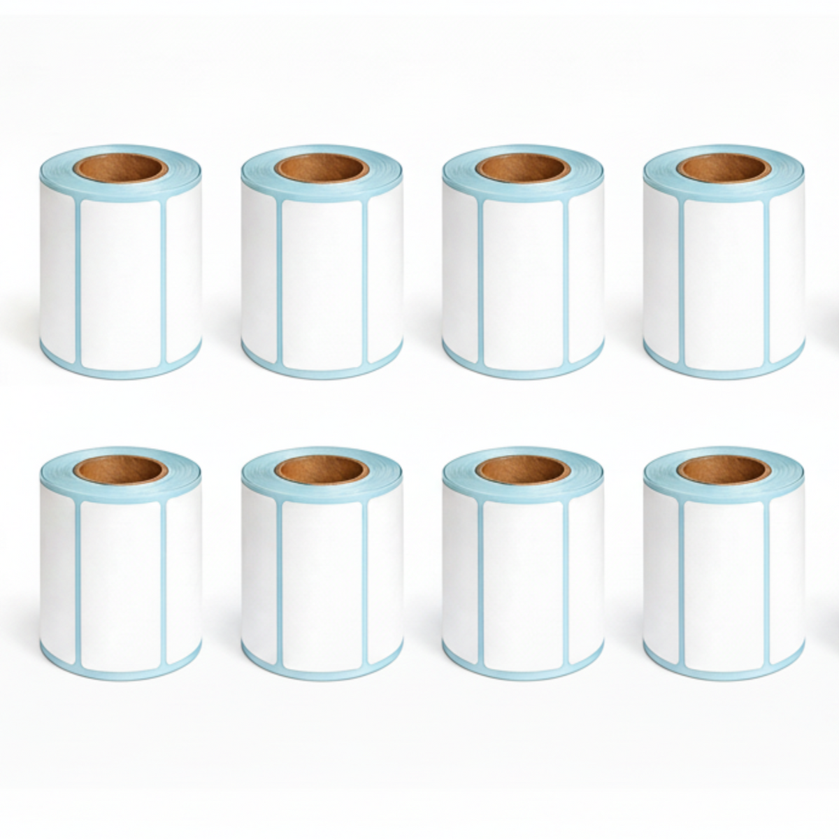 8 rolls of 50 × 30mm white direct thermal labels