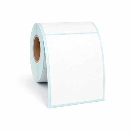 Roll of white 100 × 150 mm direct thermal labels