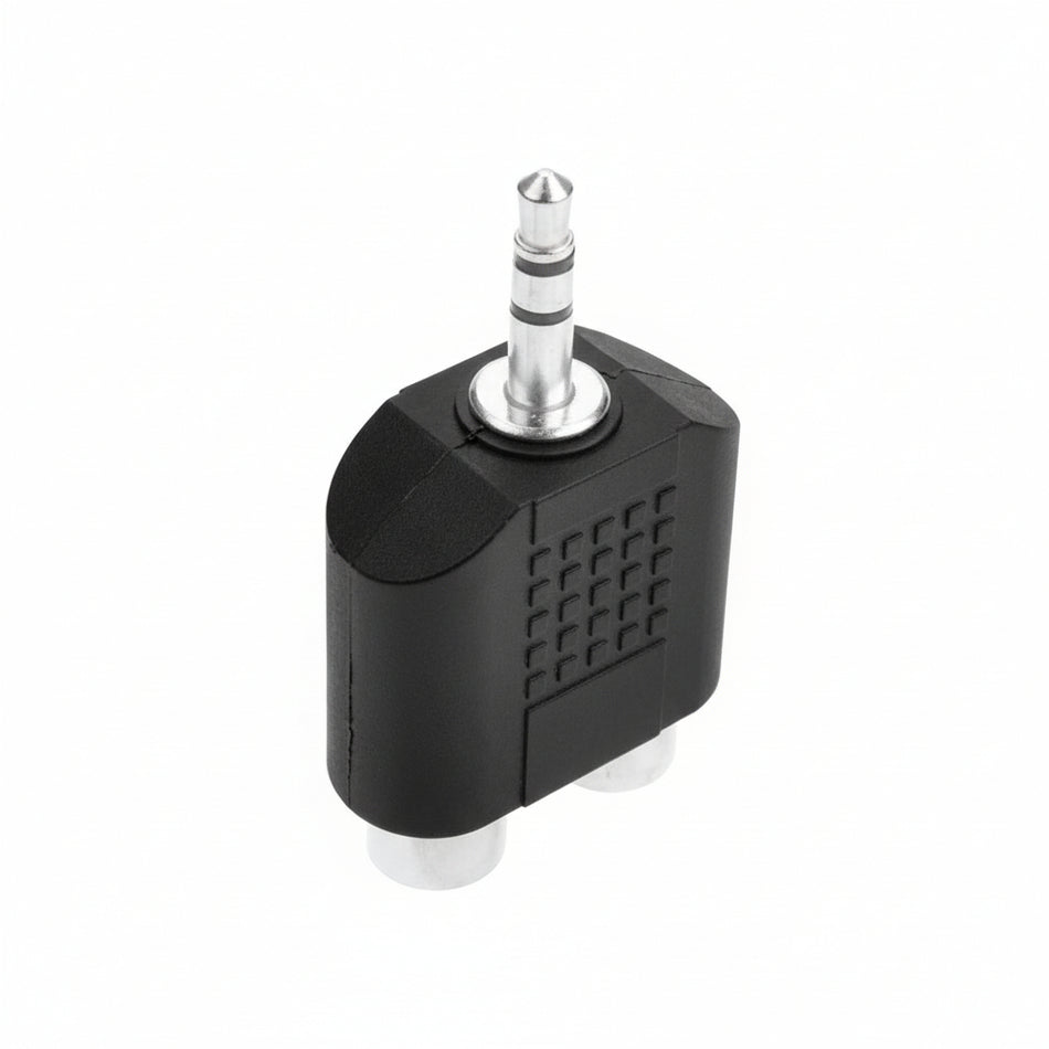 3.5mm Male to Dual RCA Female Audio Adapter – 2 RCA to 3.5mm Stereo Adaptor