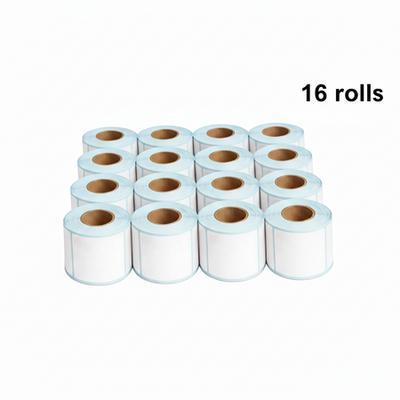 Sixteen rolls of 100 × 150 mm shipping labels