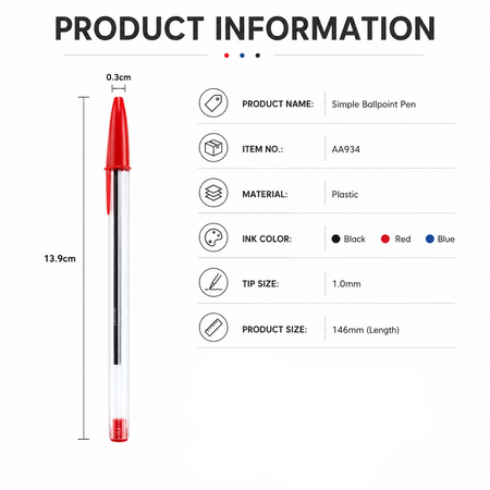 10 Pack 1.0mm Ballpoint Pens – product image 5