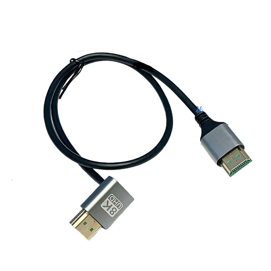 Down Facing HDMI Right-Angled 8K 60Hz Cable (HDMI 2.1 / 48Gbps)