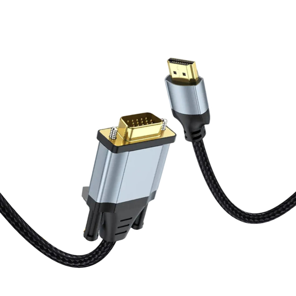Integrated HDMI to VGA Video Conversion Cable (1080p/60Hz)