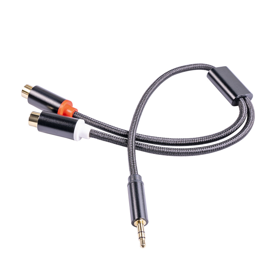 3.5mm Male to 2 RCA Female Audio Adapter Cable