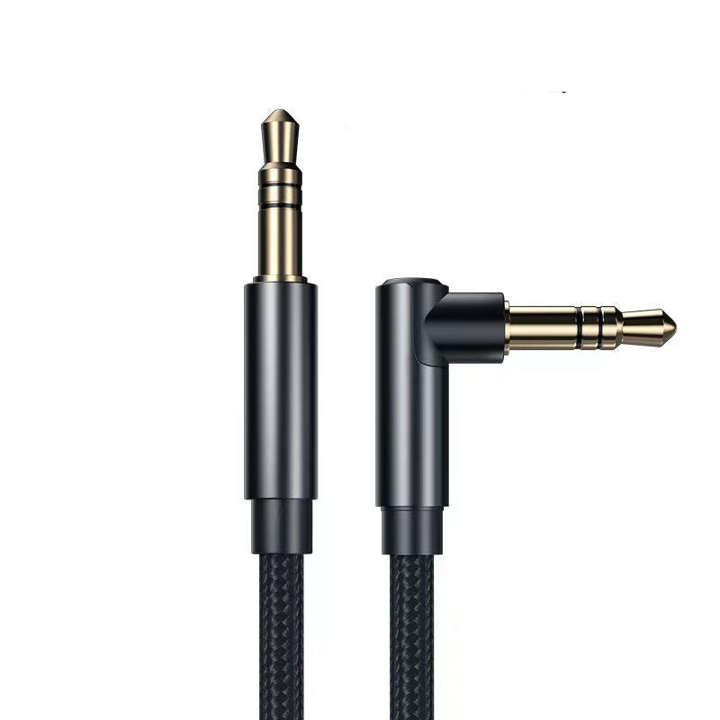 Right-Angled 3.5mm Stereo Audio AUX Cable (Male to Male)