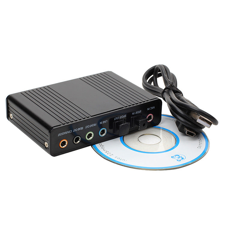 USB 5.1 Channel External Sound Card & Headphone Amplifier with SPDIF Optical In/Out