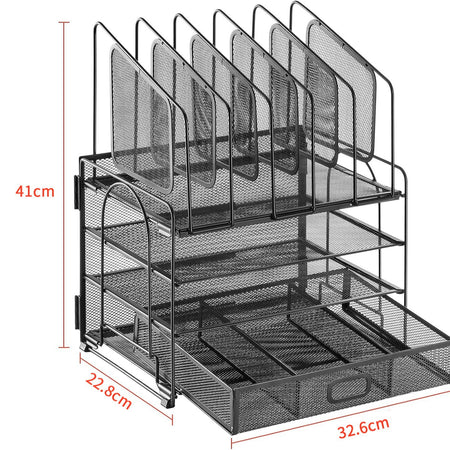 File organiser dimensions: 32.6cm wide, 22.8cm deep and 41cm high