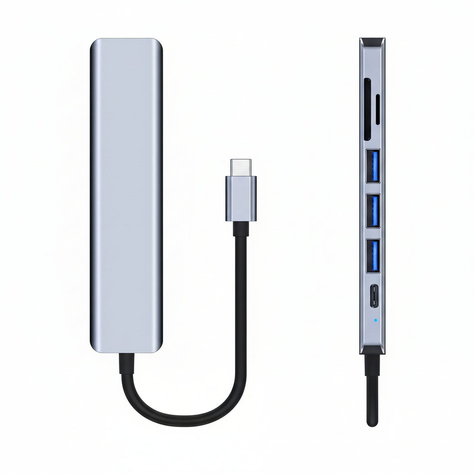 7-in-1 USB-C Hub with 87W PD, 4K HDMI, 3x USB 3.0 & Card Reader