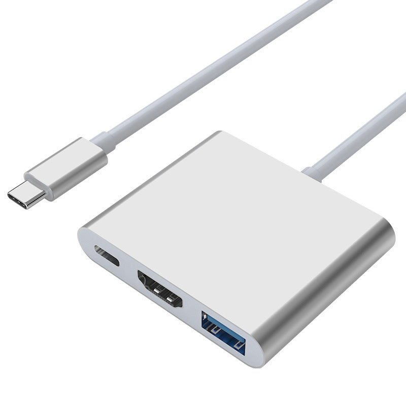 3-Port USB-C Hub with 100W PD (HDMI 4K/30Hz + USB 3.0)