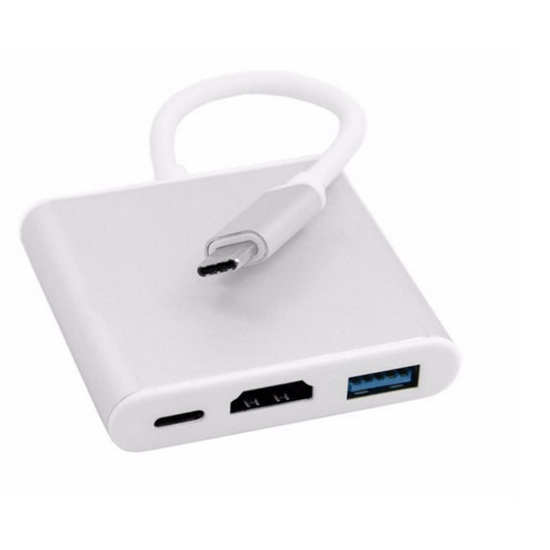 3-Port USB-C Hub with 100W PD (HDMI 4K/30Hz + USB 3.0)