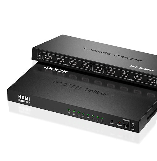 4K/60Hz HDMI Splitter, Supports Audio & Video Distribution (1x8 HDMI 2.0 Splitter)