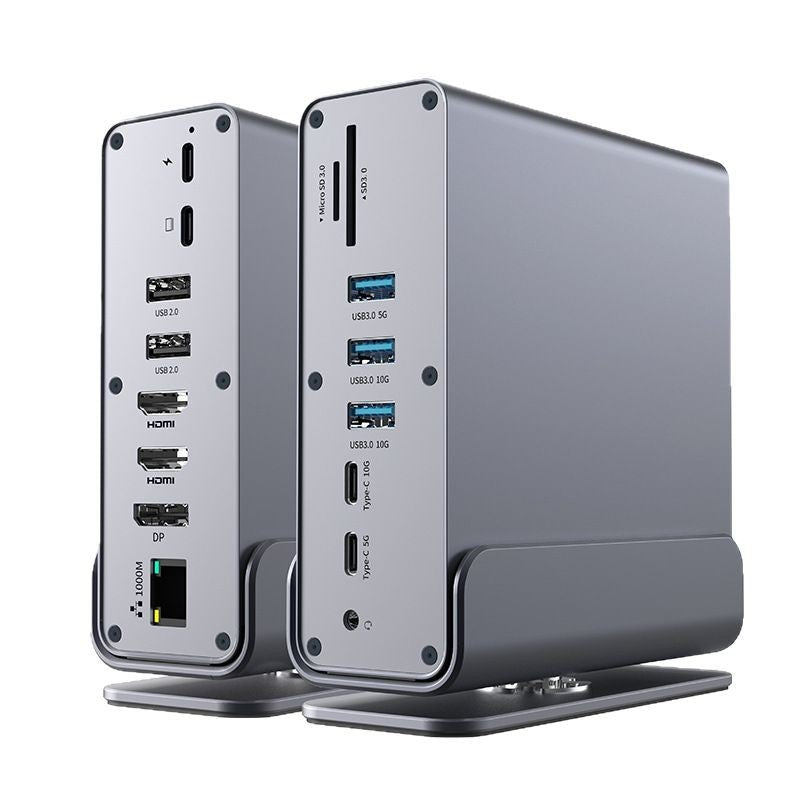 15-in-1 USB-C Docking Station with M.2 SSD Enclosure (Triple Display, 100W PD, Gigabit Ethernet)