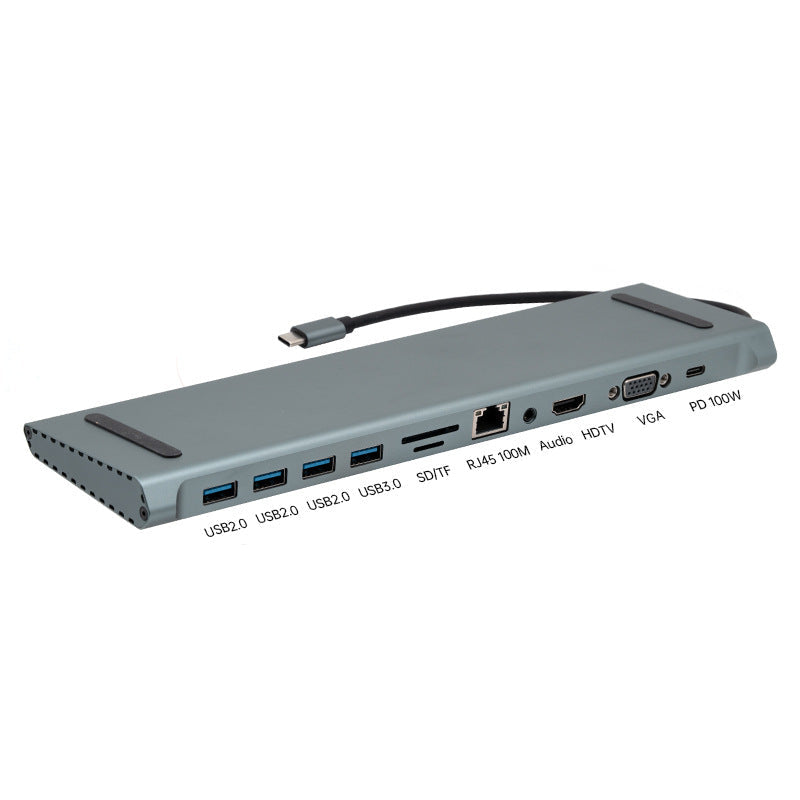 11-in-1 USB-C Docking Station with 100W PD, 4K HDMI, VGA, Ethernet & Card Reader