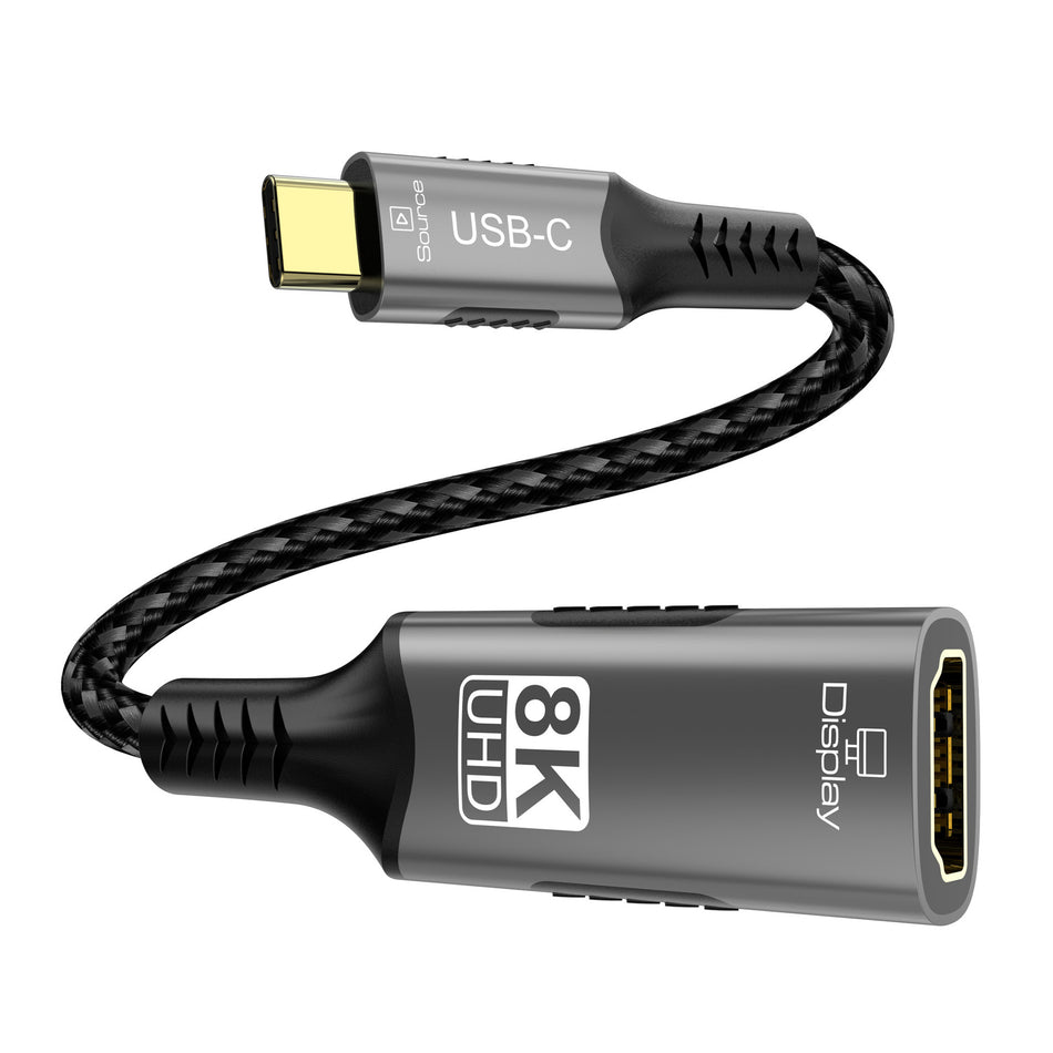 USB4 Type-C to HDMI 2.1 Adapter Cable (8K/60Hz, Thunderbolt Compatible)