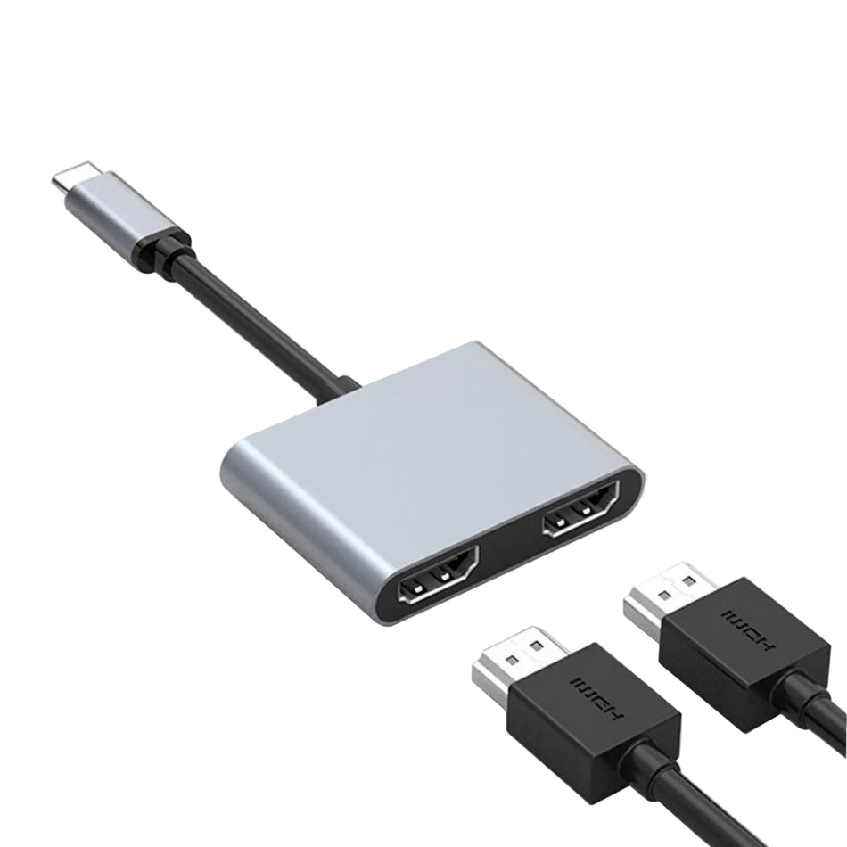 USB-C to Dual HDMI Adapter (1-Screen 4K/60Hz or 2-Screens 4K/30Hz)