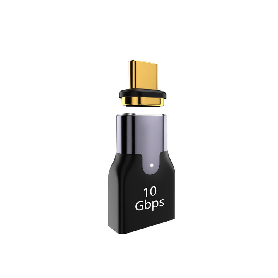 USB-A to USB-C Magnetic Adapter with 15W Fast Charging & 8K Video Support – Straight Adapter