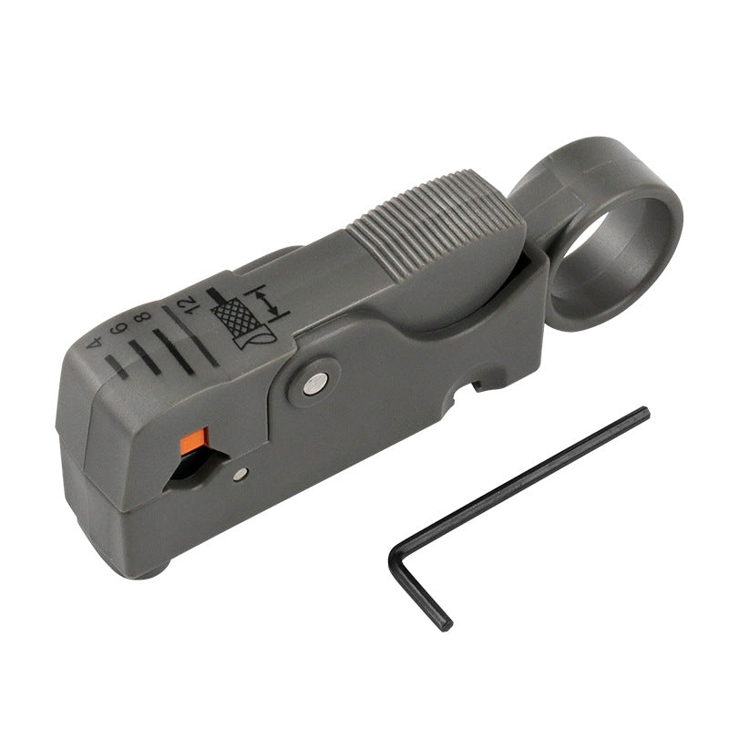 Coaxial Cable Stripper Tool, Adjustable Dual Blade, RG58 RG59 RG6 Compatible