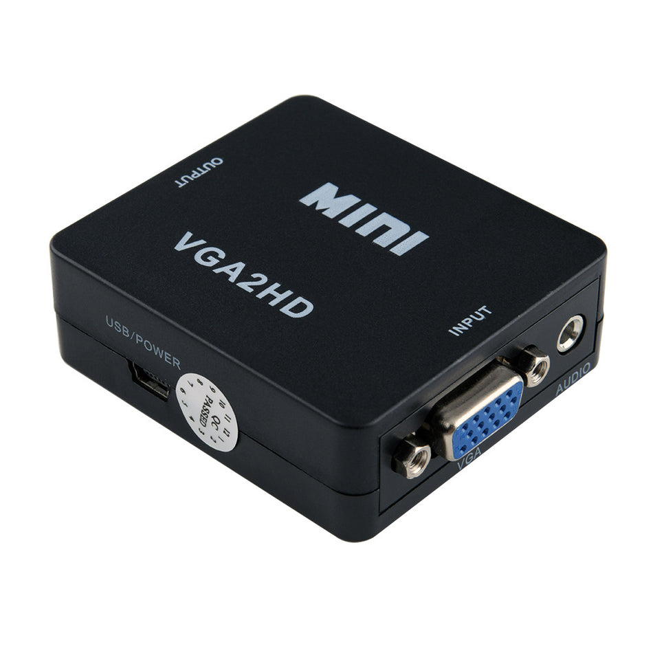 VGA to HDMI Converter with Audio Support – VGA + 3.5mm Stereo Audio to HDMI