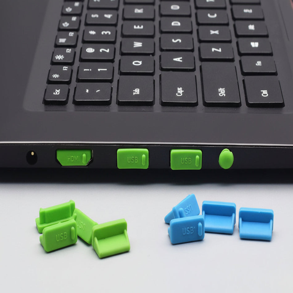 16-Piece Laptop & AV Port Protective Anti-Dust Plug Set (Silicone)