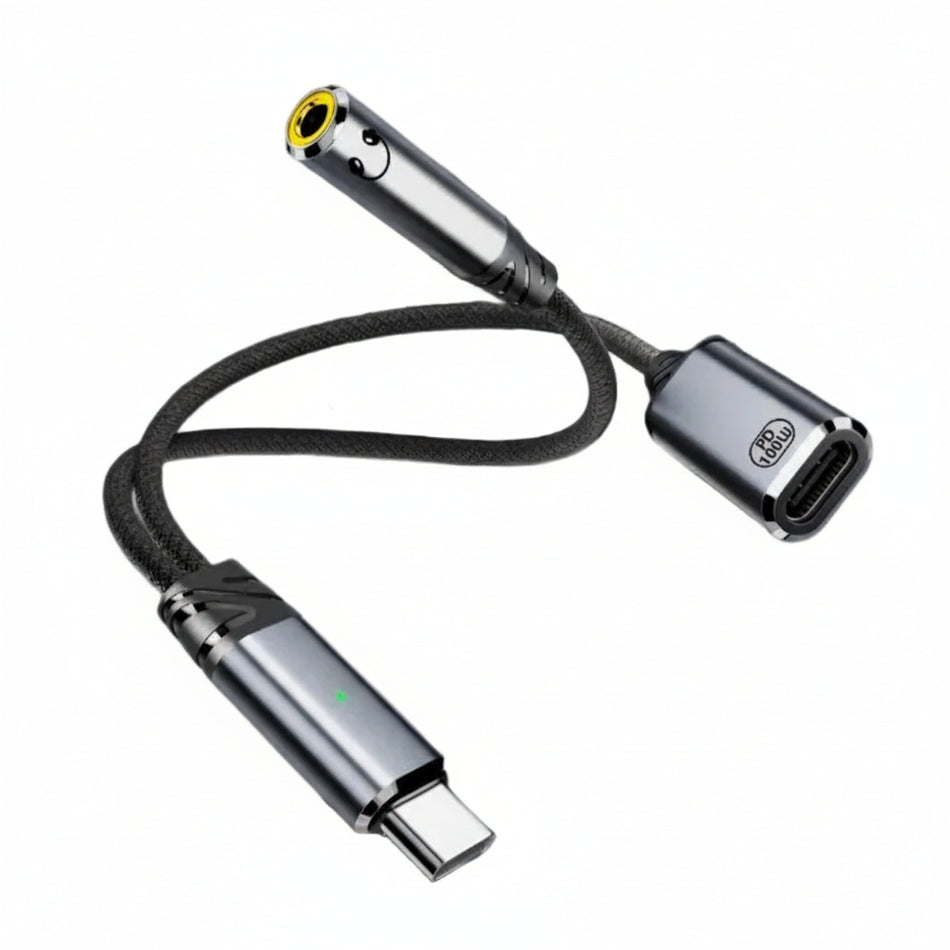 100W PD Fast Charging & Audio Adapter – USB-C to 3.5mm 2-in-1 Cable