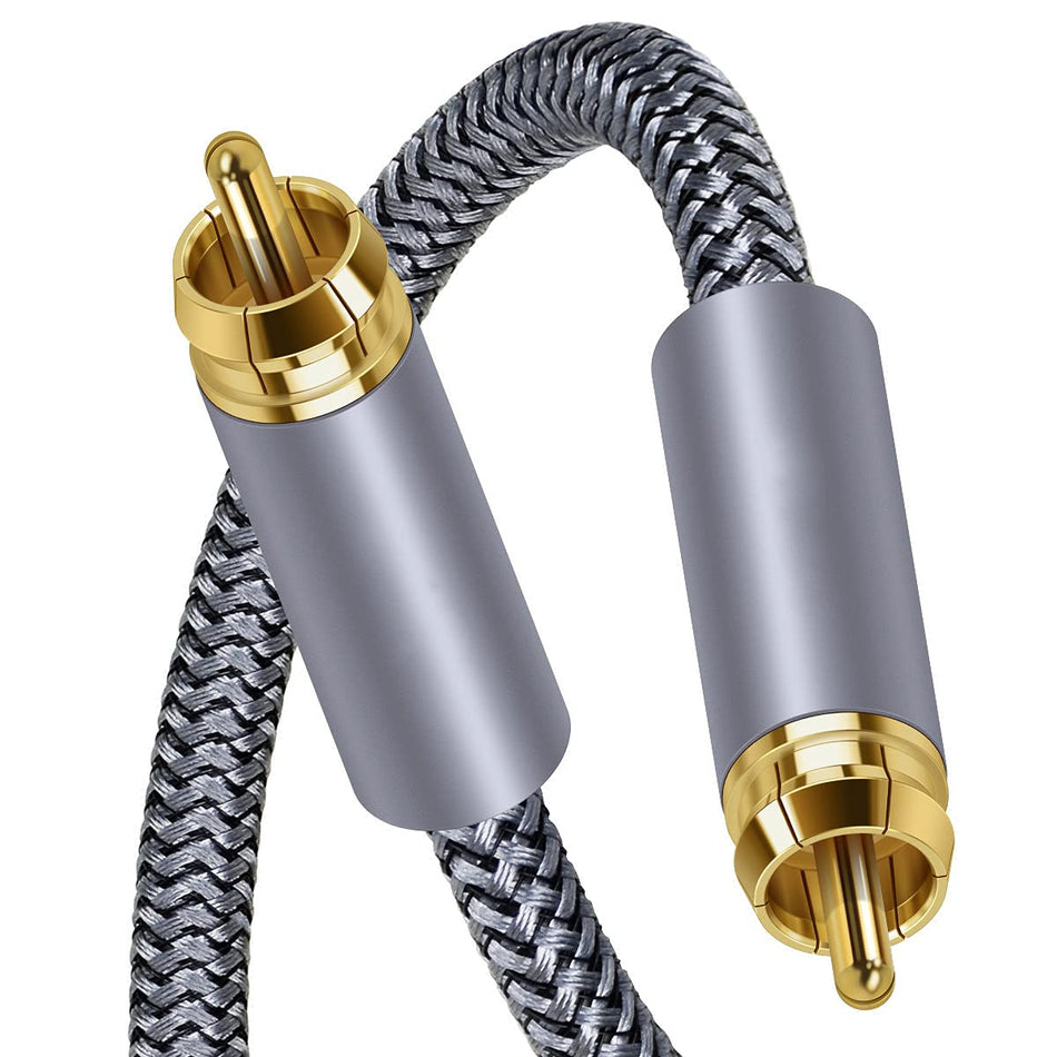 High-Fidelity Pure Copper RCA Digital Coaxial Audio Cable for Home Theatre & Subwoofer