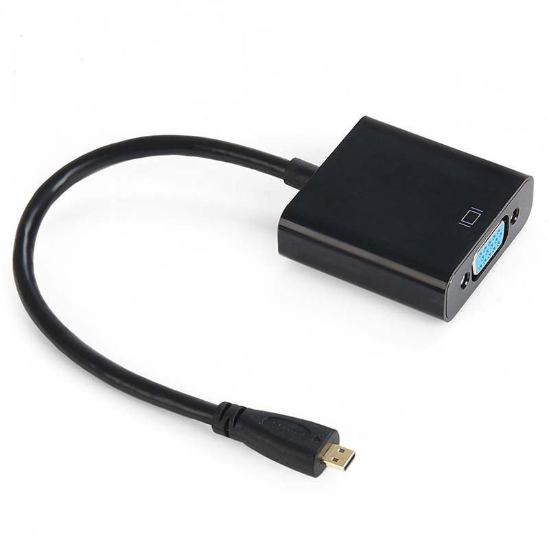 Passive Micro HDMI (Type-D) to VGA Converter with Audio