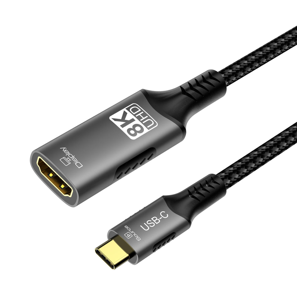 USB4 Type-C to HDMI 2.1 Adapter Cable (8K/60Hz, Thunderbolt Compatible)
