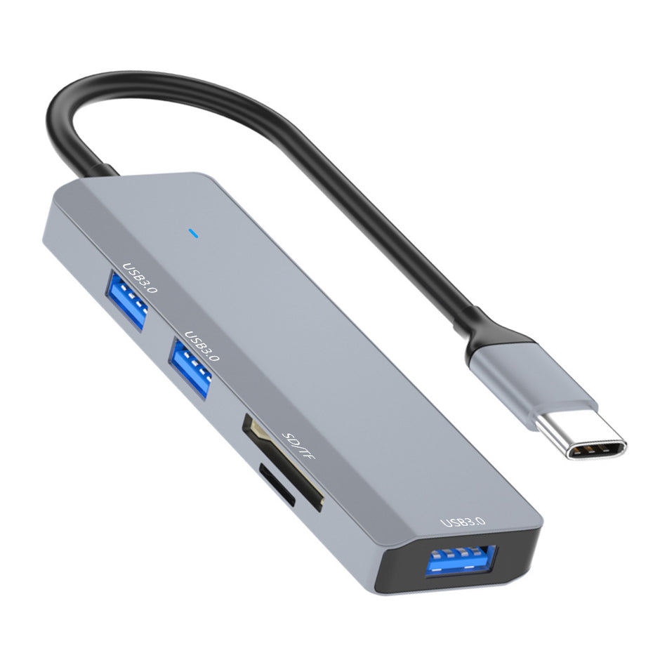 USB-C 5-in-1 Multi-Port Hub – 3x USB 3.0, SD & TF Card Reader