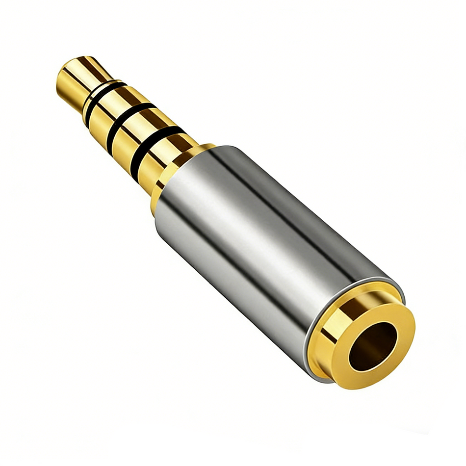 2.5mm Male to 3.5mm Female 4-Pole TRRS Audio Adapter