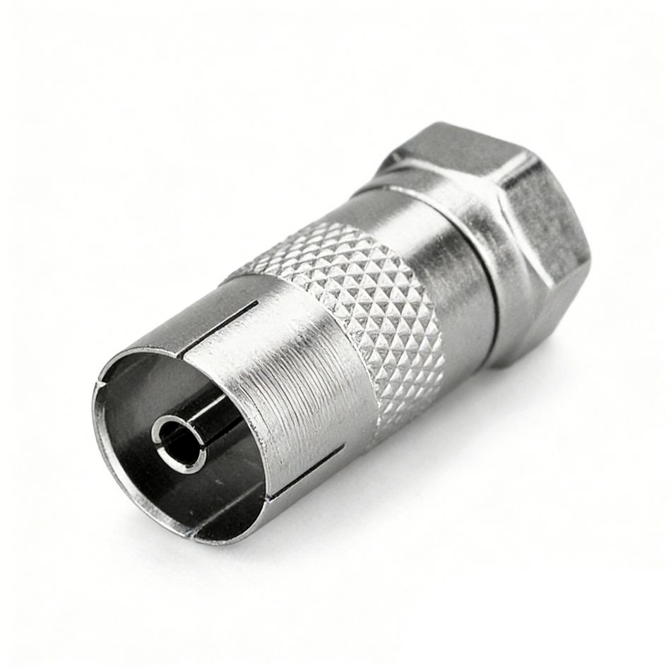 PAL Female to F-Type Male TV Antenna Adapter